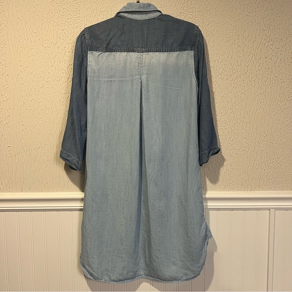 Cloth & Stone Anthropologie two toned Chambray Shirt Dress NO TIE size small - Picture 13 of 15